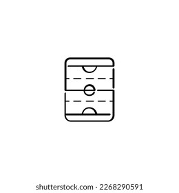 Hockey Field Line Style Icon Design