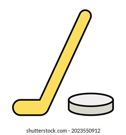 Hockey Fill inside vector icon which can easily modify or edit 
