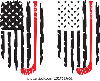 Hockey Bandera, Hockey Bandera americana, Hockey sobre hielo, Palos de hockey