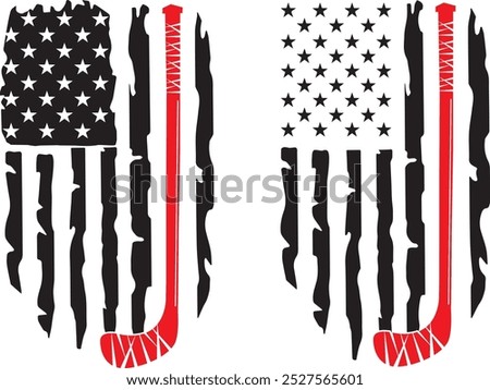 Hockey Flag, Hockey American Flag, Ice Hockey, Hockey Sticks