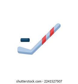 Hockey Flat Icon. Winter Icon Season Icon Design Vector Illustration.