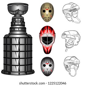 Hockey Game Theme Stanley Cup Protective Helmets