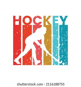  Hockey girl grunge. Design template for t shirt lettering, typography, print, poster, banner, gift card, label sticker, flyer, mug. Hockey t shirt for athlete