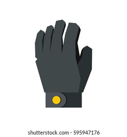 Hockey glove icon in flat style isolated on white background vector illustration