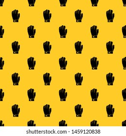 Hockey glove pattern seamless vector repeat geometric yellow for any design