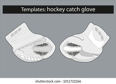 Hockey glove template trap for providing color options