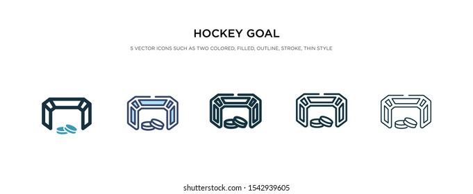 hockey goal icon in different style vector illustration. two colored and black hockey goal vector icons designed in filled, outline, line and stroke style can be used for web, mobile, ui