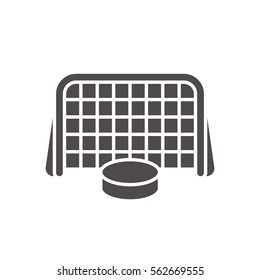 Hockey Goal Icon Silhouette Symbol Hockey Stock Vector (Royalty Free ...