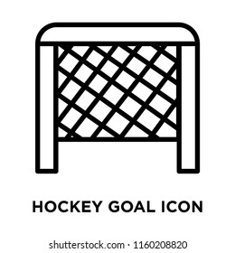 Hockey Goal Icon Vector Isolated On White Background, Hockey Goal Transparent Sign , Linear Symbol And Stroke Design Elements In Outline Style