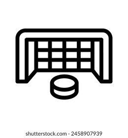 hockey goal line icon illustration vector graphic. Simple element illustration vector graphic, suitable for app, websites, and presentations isolated on white background