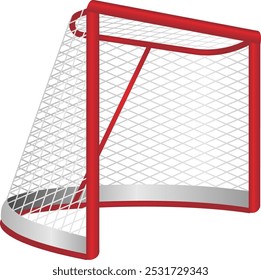 Hockey Goal Net Vector Ilustration