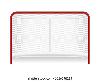Hockey goal on a white background. Vector illustration.