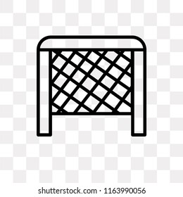 Hockey Goal Vector Icon Isolated On Transparent Background, Hockey Goal Logo Concept