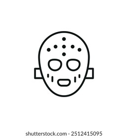 Hockey goalie mask icon. Simple hockey mask icon for social media, app, and web design. Vector illustration