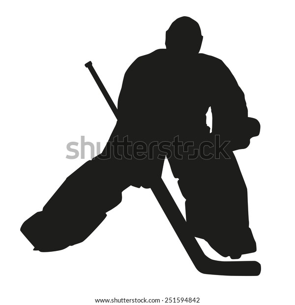 Hockey Goalie Silhouette Stock Vector (Royalty Free) 251594842