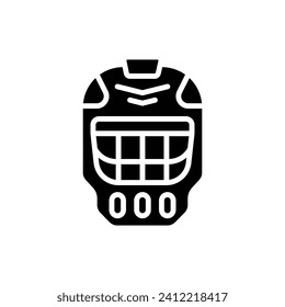 Hockey Goalkeeper Filled Icon Vector Illustration