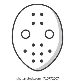Hockey goalkeeper helmet icon. Outline illustration of hockey goalkeeper helmet vector icon for web design isolated on white background