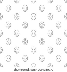 Hockey goalkeeper helmet pattern vector seamless repeating for any web design