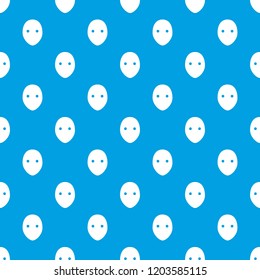 Hockey goalkeeper helmet pattern vector seamless blue repeat for any use