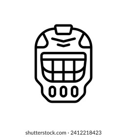 Hockey Goalkeeper Icon Vector Illustration