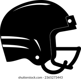  A hockey helmet Black color silhouette vector.