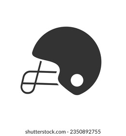 Hockey helmet flat icon Vector sign