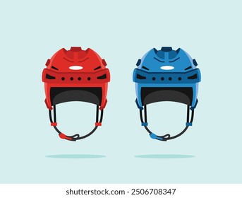 hockey helmet icon logo, head protection illustration. suitable for poster and web icon