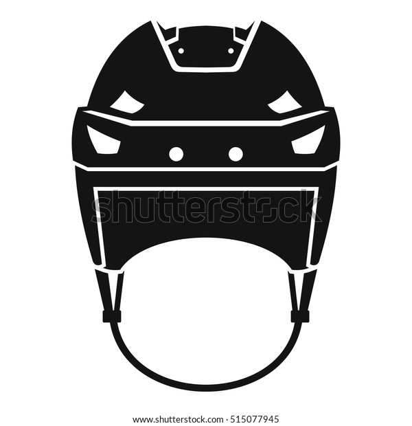 Hockey Helmet Icon Simple Illustration Hockey Stock Vector (Royalty