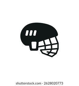 Hockey helmet icon. Simple hockey helmet icon for social media, app and web design. Vector illustration.