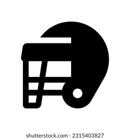 Hockey helmet icon vector. Hockey illustration sign. Sport symbol or logo.