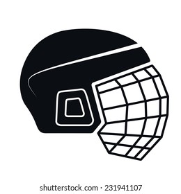 Hockey Helmet Icon, Vector Illustration