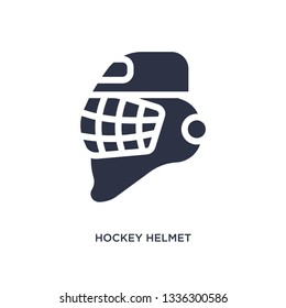 hockey helmet isolated icon. Simple element illustration from hockey concept. hockey helmet editable logo symbol design on white background. Can be use for web and mobile.