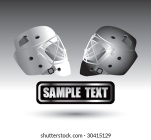 hockey helmet on nameplate