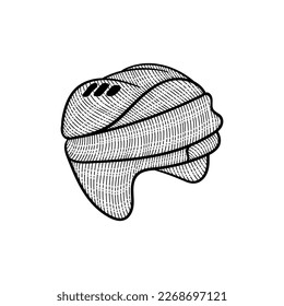 Hockey helmet safety vintage style creative design