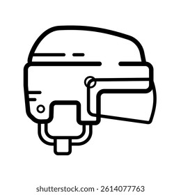 hockey helmet – vector icon
