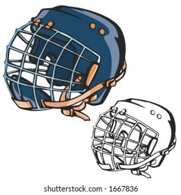 Capacete de hóquei. Ilustração vetorial