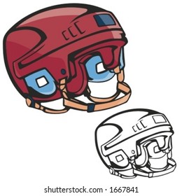 Hockey helmet. Vector illustration