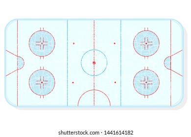 Hockey ice rink vector illustration background layout