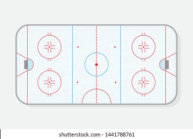 Hockey ice rink vector illustration background layout