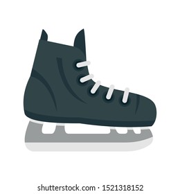 Hockey ice skate icon. Flat illustration of hockey ice skate vector icon for web design