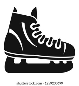Hockey ice skate icon. Simple illustration of hockey ice skate vector icon for web design isolated on white background