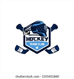 Hockey Ice Team Club Tournament Logo Template Vector