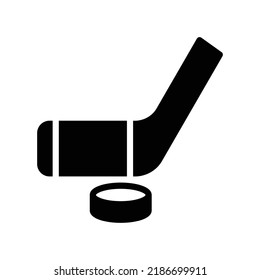 Hockey icon in black solid style