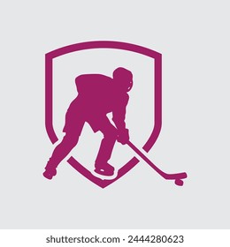 Hockey icon design vector graphic of template, sign and symbol