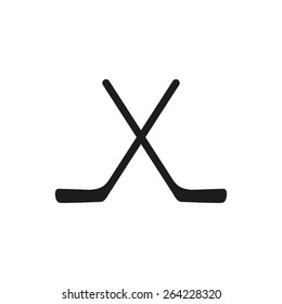 The hockey icon. Game symbol. Flat Vector illustration