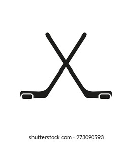 The hockey icon. Game symbol. Flat Vector illustration