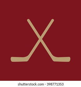 The hockey icon. Game symbol. Flat Vector illustration