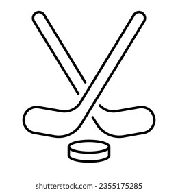 hockey icon isolated on white background, vector illustration.