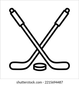 Hockey Icon Logo Design Vector Template Illustration Sign And Symbol Pixels Perfect