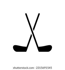 Hockey icon on white background.